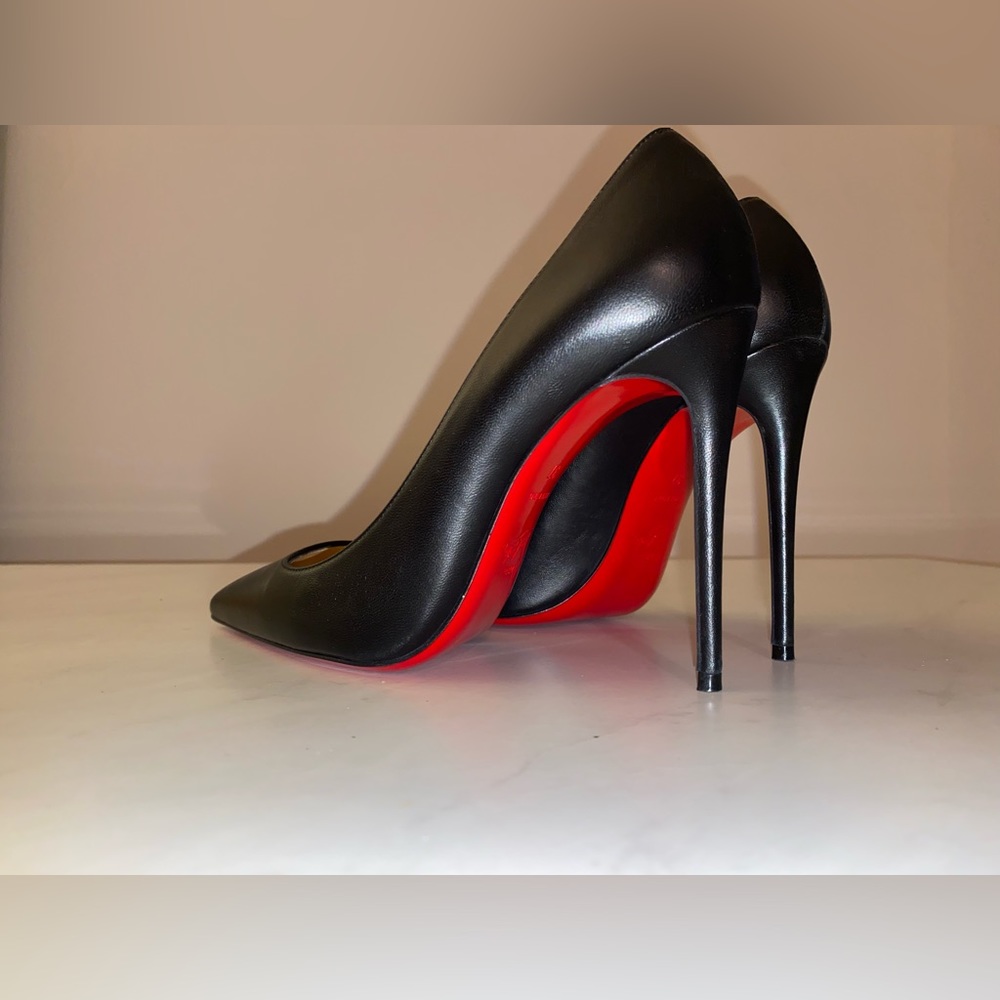 Christian Louboutin Kate 100 Nappa Shiny Black Leather Pumps